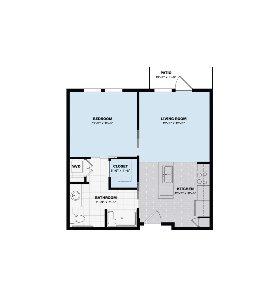 Independent Living Viva One Bedroom Plus floor plan image.
