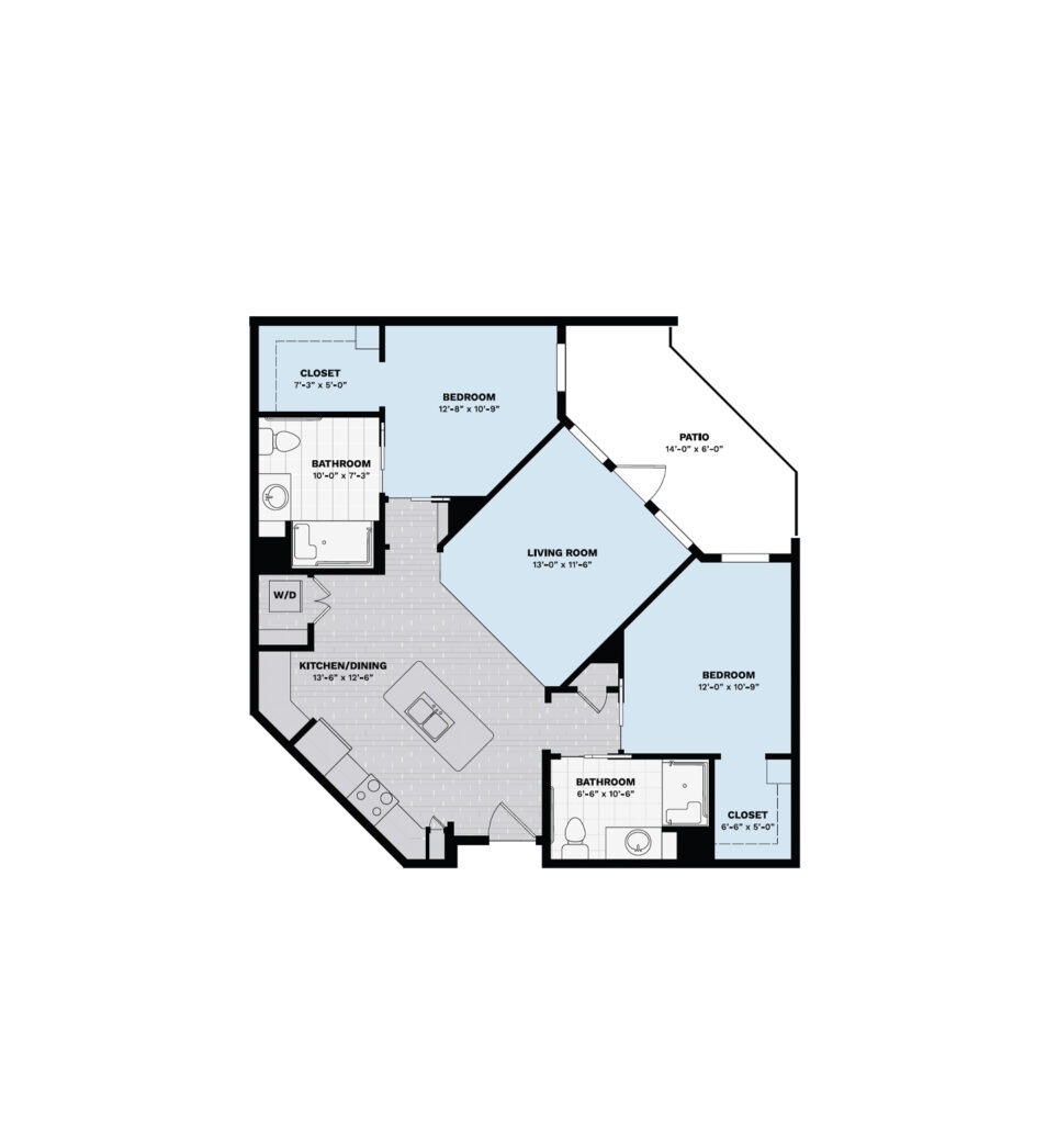 Independent Living Viva Two Bedroom floor plan image.